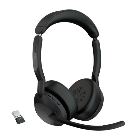 Jabra Evolve2 55 Auricolare Wireless A Padiglione Ufficio Bluetooth Base di ricarica Nero (25599-989-999)