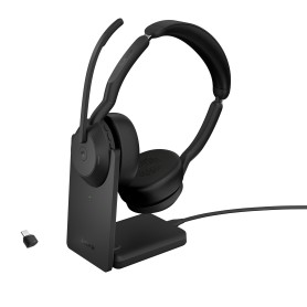 Jabra Evolve2 55 Auricolare Con cavo e senza cavo A Padiglione Ufficio Bluetooth Base di ricarica Nero (25599-999-889)