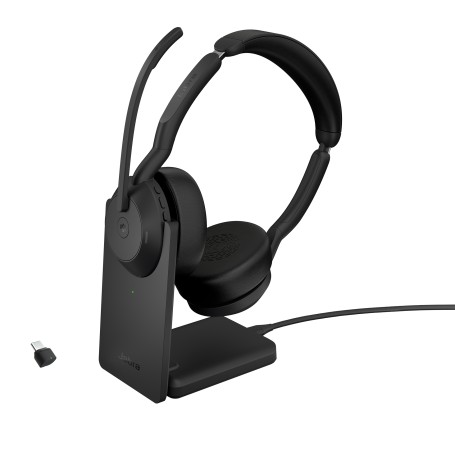 Jabra Evolve2 55 Auricolare Con cavo e senza cavo A Padiglione Ufficio Bluetooth Base di ricarica Nero (25599-999-889)