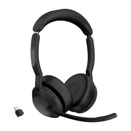 Jabra Evolve2 55 Auricolare Wireless A Padiglione Ufficio Bluetooth Base di ricarica Nero (25599-999-899)