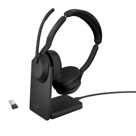 Jabra Evolve2 55 Auricolare Con cavo e senza cavo A Padiglione Ufficio Bluetooth Base di ricarica Nero (25599-989-989)
