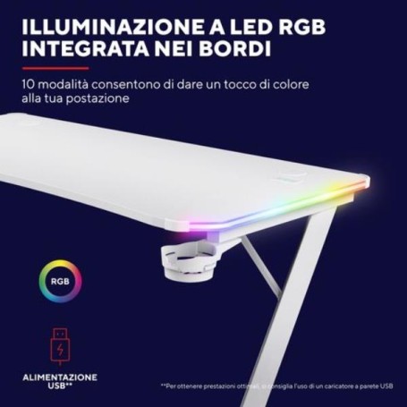 GXT709W LUMINUS RGB DESKGXT RGB DESK WHT (25328)