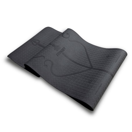 FITPADDY YOGA MAT TPE 6MM BLACK (MAT01BL)