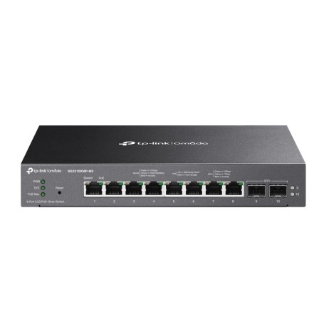 TP-Link Omada SG2210XMP-M2 switch di rete Gestito L2/L2+ 2.5G Ethernet (100/1000/2500) Supporto Power over Ethernet (PoE) Nero