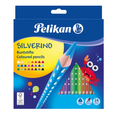 Pelikan 700665 pastello colorato Nero, Blu, Marrone, Verde, Grigio, Azzurro, Verde chiaro, Multicolore, Arancione, Pesca, Rosa, 