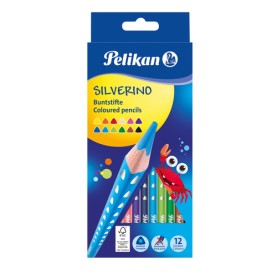 Pelikan 700634 pastello colorato Nero, Blu, Marrone, Verde, Azzurro, Verde chiaro, Arancione, Pesca, Rosa, Rosso, Viola, Giallo 