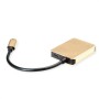 ROLINE 12.02.1120 replicatore di porte e docking station per laptop Cablato USB 3.2 Gen 1 (3.1 Gen 1) Type-C Oro