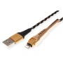 ROLINE 11.02.8923 cavo Lightning 1 m Nero, Oro