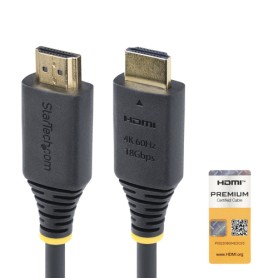 StarTech.com Cavo HDMI ad alta velocità certificato Premium da 50cm, 4K 60Hz/1440p 144Hz, HDR10/HDCP 2.2/ARC, 18Gbps, cavo UHD  (HDMI2-CABLE-4K60-50C) StarTech.com Cavo HDMI ad alta velocità certificato Premium da 50cm, 4K 60Hz/1440p 144Hz, HDR10/HDCP 2.2/ARC, 18Gbps, cavo UHD  (HDMI2-CABLE-4K60-50C)