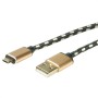 ROLINE 11.02.8820 cavo USB USB 2.0 1,8 m USB C Micro-USB B Nero, Oro