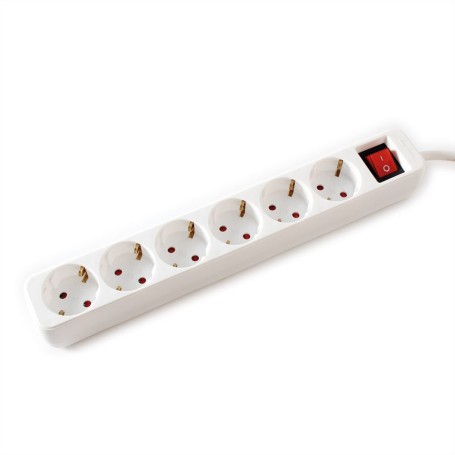 VALUE 19.99.1084 prolunghe e multiple 1,5 m 6 presa(e) AC Interno Bianco