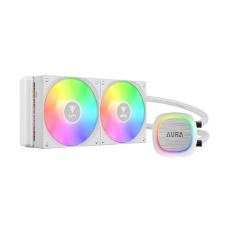 GAMDIAS RAFF.LIQUIDO AURA GL240 V2 WHITE 2xFAN ARGB