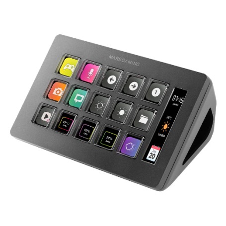MARSGAMING SLIM STREAM DECK MSD-ONE BLACK CUSTOM KEYS+SOFTWARE