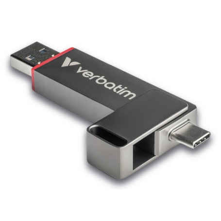 Verbatim Dual QuickStick unità flash USB 256 GB USB Type-A / USB Type-C 3.2 Gen 1 (3.1 Gen 1) Grigio (32041)