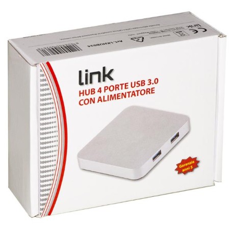 HUB 4 PORTE USB 3.0 CON ALIMENTATOR (LKHUB034)