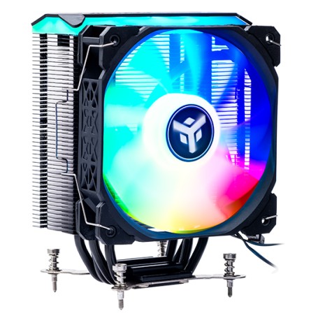 ITEK DISSIPATORE AD ARIA ICY-4HLA - SKT UNIVERSALE, 180W TDP, 4 HP, VENTOLA 12CM, FULL BLACK, ARGB (ITACI4HLA)