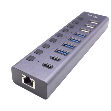 i-tec USB-A/USB-C Charging HUB 9port with LAN + Power Adapter 60 W (CACHARGEHUB9LAN)