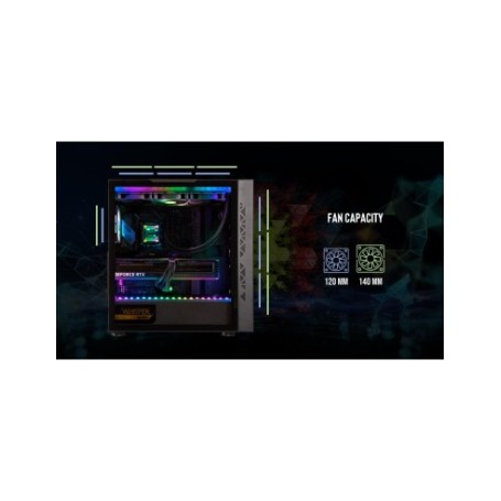 BITFENIX CASE MID.T TRACERY BLACK 3x140mm  FFAN, 1x120mm TRACERY BLACK (BFC-TRA-500-KKG-3B1A)