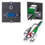 Custom Modul 1x VGA + 1x Stereo (schwarz, fr Tischsteckdosen) (917.073)