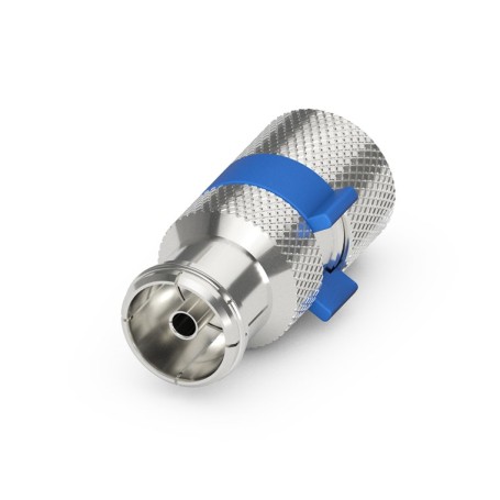 Easy-Installation IEC/Koax-Buchse (silber/blau, 6,5 - 8,0 mm) (58813)