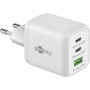 USB-C Schnellladegert Nano, PD, GaN, 65 Watt (wei, 1x USB-A, 2x USB-C PD, Charge 3.0) (64754)