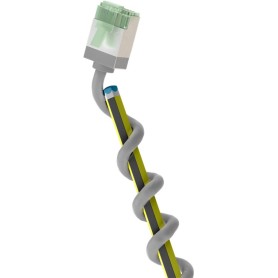 Ultraflexibles Cat.8.1 Patchkabel slim, U/FTP (grau, 1 Meter, extrakurze Stecker) (74346)