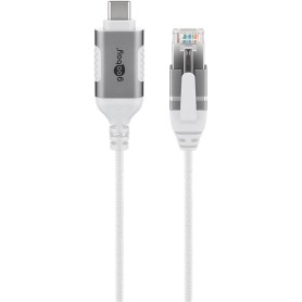 Ethernet-Adapterkabel USB-C 3.2 Gen2  RJ-45 (wei, 3 Meter) (74388)