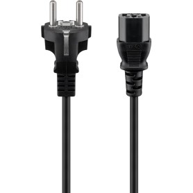 Kaltgerte-Anschlusskabel C13   Schutzkontakt-Stecker (schwarz, 5 Meter, gerader Stecker) (96037)