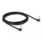 Patchkabel RJ-45 Cat.6a S/FTP, Slim 90 gewinkelt (schwarz, 3 Meter, nach oben abgewinkelte Stecker) (80301)