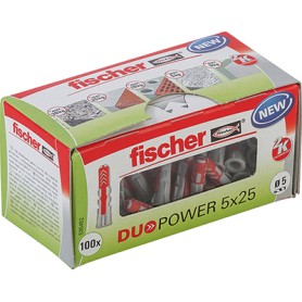 Dbel DUOPOWER 5x25 LD (hellgrau/rot, 100 Stck) (535452)