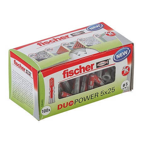 Dbel DUOPOWER 5x25 LD (hellgrau/rot, 100 Stck) (535452)