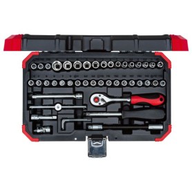 Red Steckschlssel-Satz 1/4", 46-teilig (rot/schwarz, mit Umschalt-Knarre, SW 4mm - 14mm) (3300052)