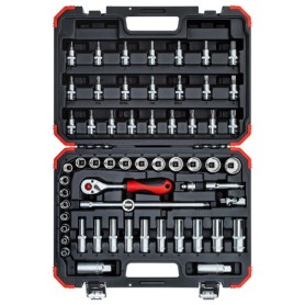 Red Steckschlssel-Satz 3/8", 59-teilig (rot/schwarz, mit Umschalt-Knarre, SW 6mm - 24mm) (3300054)