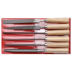 red Schlsselfeilen-Satz, 6-teilig (mit Holzgriff) (R93000006)