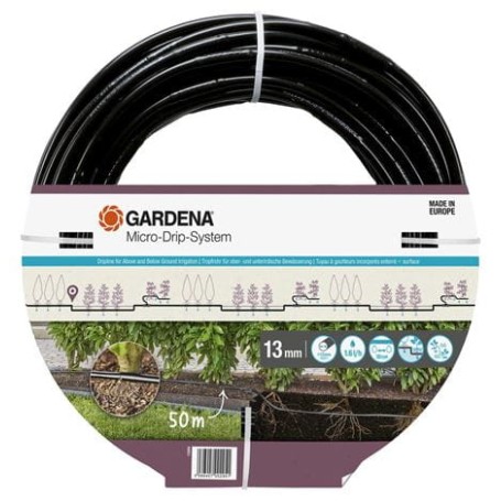 Micro-Drip-System Tropfrohr fr Bsche/Hecken 1,6 l/h, 50 Meter (schwarz, Modell 2023, ober- und unterirdisch) (13504-20)