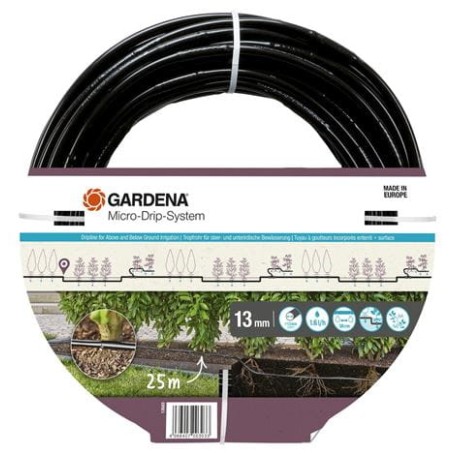 Micro-Drip-System Tropfrohr fr Bsche/Hecken 1,6 l/h, 25 Meter (schwarz, Modell 2023, ober- und unterirdisch) (13503-20)