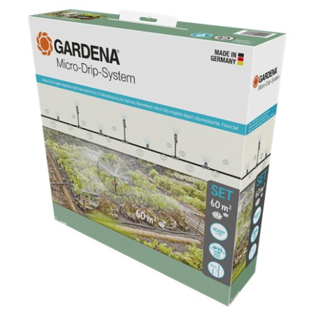 Micro-Drip-System Tropfbewsserung Set Gemse-/Blumenbeet 60m (schwarz/grau, Modell 2023) (13450-20)