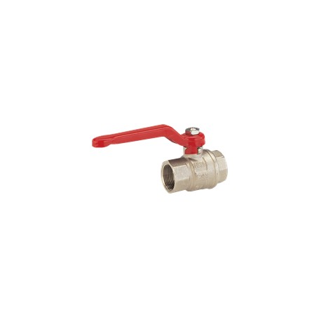 Messing-Kugelhahn IG 33,3mm (G 1") (silber/rot) (07337-20)