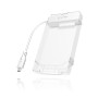 ICY BOX IB-AC703-C Box esterno HDD/SSD Translucent, Bianco 2.5" (60007)