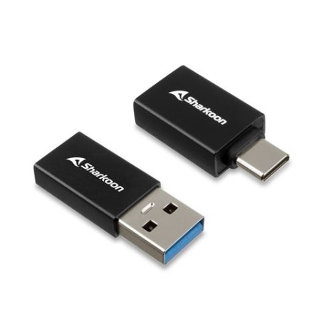 USB 3.2 Gen 1 Adapter OfficePal, USB-A  USB-C / USB-C  USB-A (schwarz, 2er Set) (4044951038473)