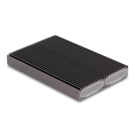 DeLOCK Alloggiamento esterno USB Type-C Dual Combo per 2 x unità SSD M.2 NVMe PCIe o SATA - senza attrezzi (42028)