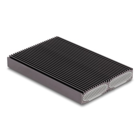 DeLOCK Alloggiamento esterno USB Type-C Dual Combo per 2 x unità SSD M.2 NVMe PCIe o SATA - senza attrezzi (42028)