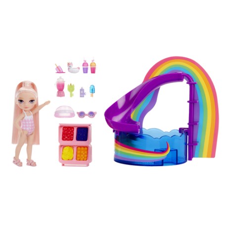 Rainbow High Little Pool Day with Blush Playset (522249-EUC)