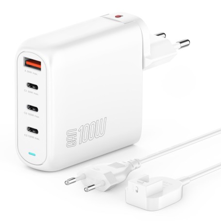 4smarts GaN Flex Pro Universale Bianco AC Ricarica rapida Interno (40-55-8253)