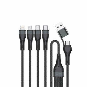 4smarts 541023 cavo USB 1,2 m USB A/USB C USB C/Micro USB-A/Lightning Nero