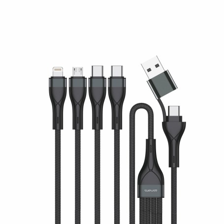 4smarts 541023 cavo USB 1,2 m USB A/USB C USB C/Micro USB-A/Lightning Nero