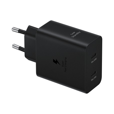 Samsung Caricabatteria Super Fast Charging (50W) con doppia porta USB-C e con cavo USB-C to USB-C (EP-T5020XBEGEU)