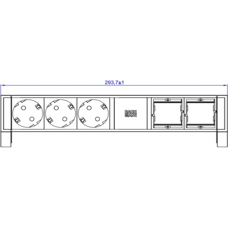Bachmann Steckdosenleiste DESK2 3xCEE7/3 902.607 (902.607)