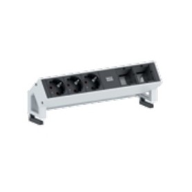 Bachmann DESK 2 prolunghe e multiple 3 presa(e) AC Nero, Bianco (902.209)