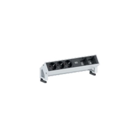 Bachmann DESK 2 prolunghe e multiple 3 presa(e) AC Nero, Bianco (902.209)